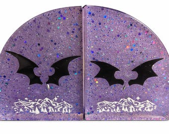 Illyrian Wings Resin Bookends, Custom Fantasy Bookish Decor