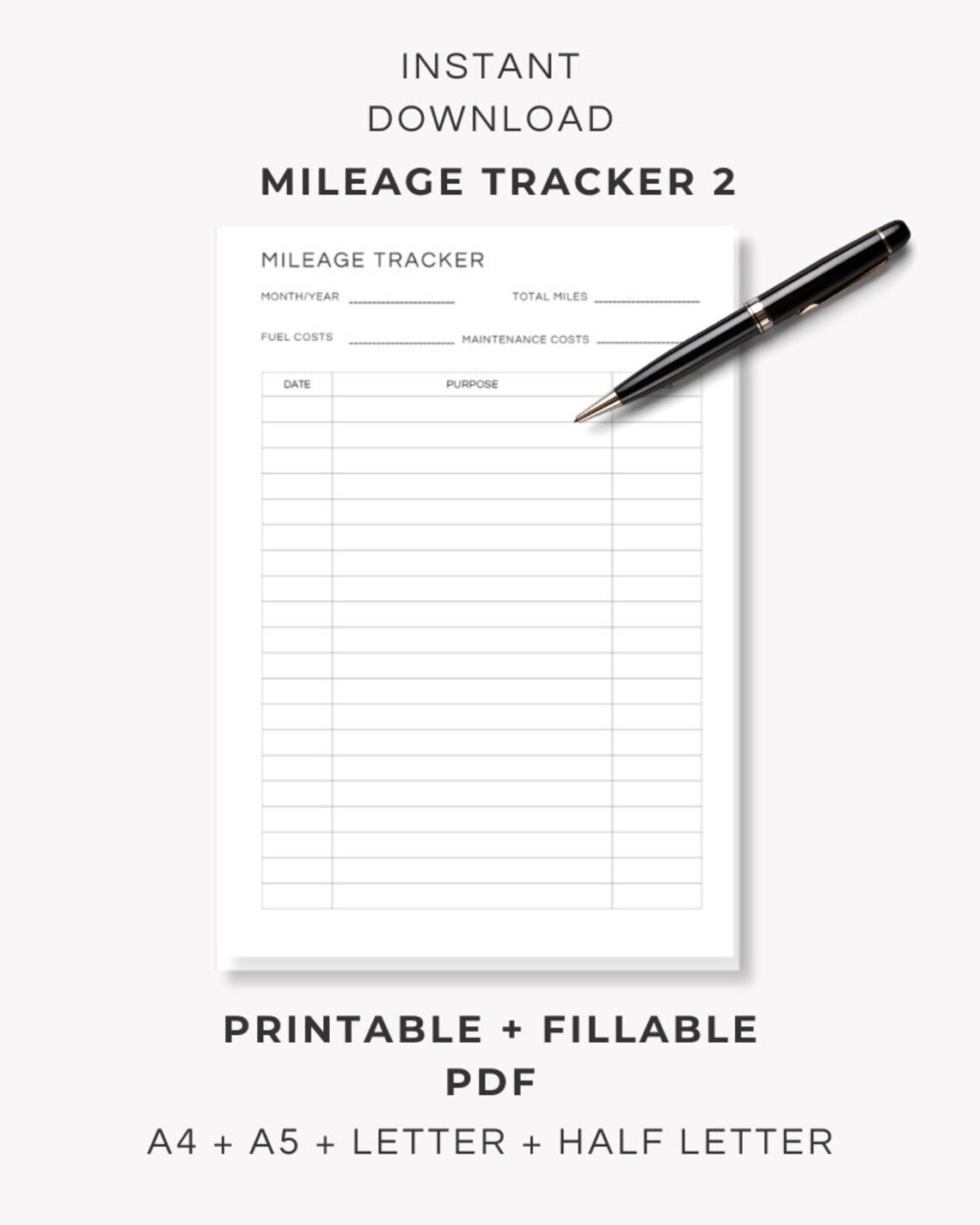 Mileage Tracker, Business Mileage Log, Self Employed Mileage Tracker