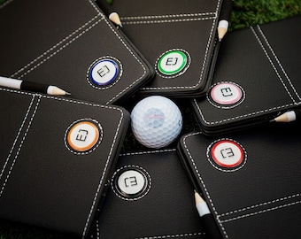 Golf Scorecard Holder Personalised Magnetic Marker for Player Names. Ideal Christmas Gift, 6 Colours Black, Red, Blue, Pink, Green, Orange