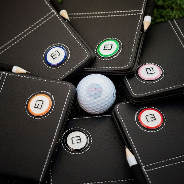 Golf Scorecard Halter Personalisierte Magnetische Markierung für Spielernamen. Ideales Weihnachtsgeschenk, 6 Farben Schwarz, Rot, Blau, Rosa, Grün, Orange