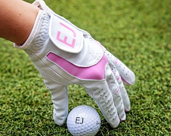 Ladies' Leather Golf Glove Personalised Full Cabretta Leather Ideal Gift Left Hand Glove for Right Hand Players Only
