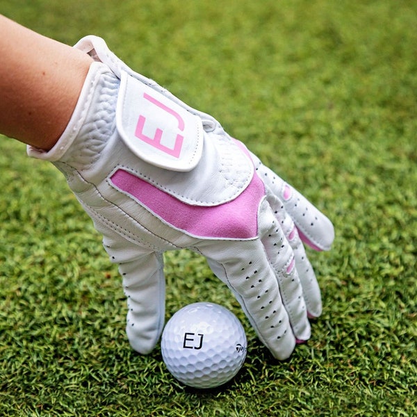 Ladies' Leather Golf Glove Personalised Full Cabretta Leather Ideal Gift Left Hand Glove for Right Hand Players Only