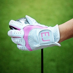 Ladies' Leather Golf Glove Personalised Full Cabretta Leather Ideal Gift Left Hand Glove for Right Hand Players Only image 2