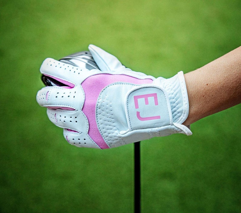 Ladies' Leather Golf Glove Personalised Full Cabretta Leather Ideal Gift Left Hand Glove for Right Hand Players Only image 2