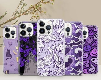 Purple Kitty Phone Case, Trending Slim Cover