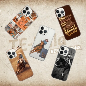 Barrel Racing Phone Case, Bull Riding Cover, Western Design