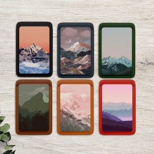 Mountain Magnetische Portemonnee, Reislust Kaarthouder Case voor iPhone 13, iPhone 12 modellen, Mini Card, Gepersonaliseerde Portemonnee