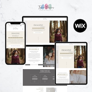 Wix-websitesjabloon - Modern ontwerp Life Coach - Gal boss - Wix-websiteontwerp - Multifunctionele Wix-sjabloon - Tapiex ontwerpt Wix-sjablonen