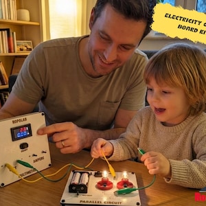 Hands On Electricity Circuit Board Kit for Kids STEM Science Learning Set