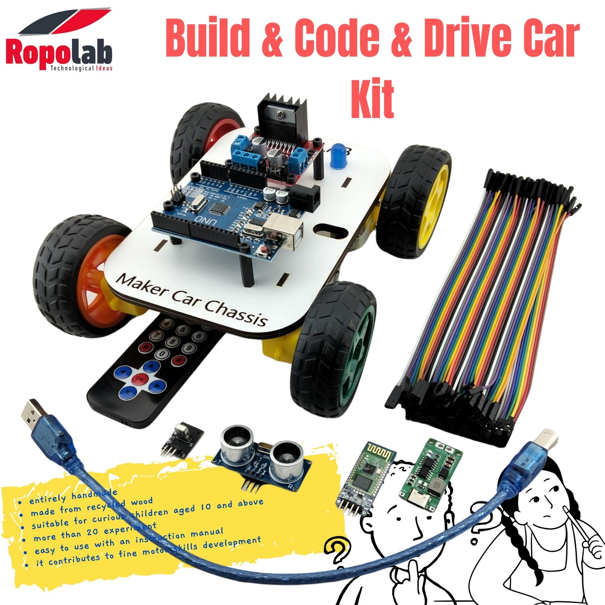 Arduino RC Smart Car Kit: STEM Coding & Robotics Learning - Etsy