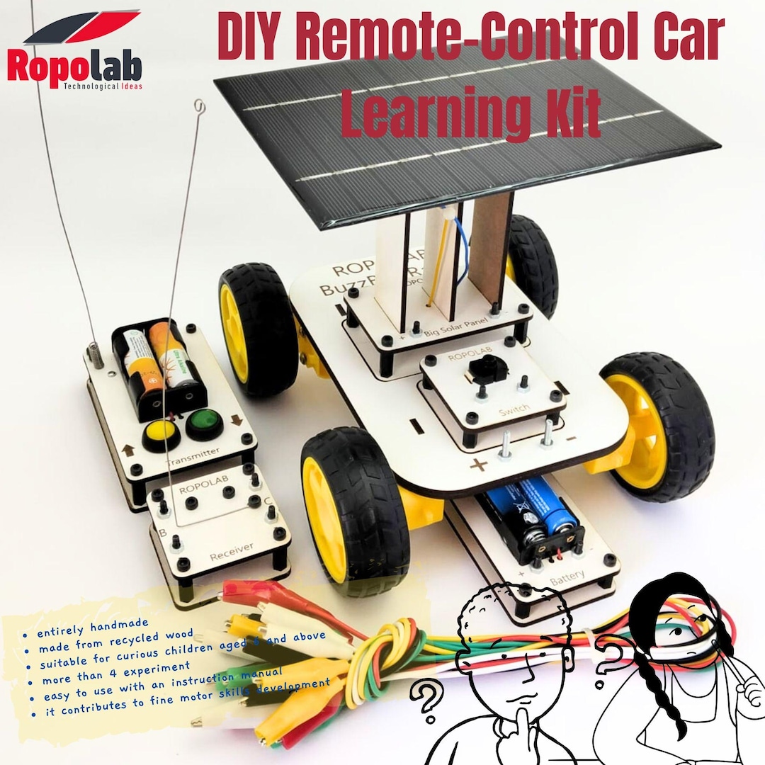 DIY Solar Battery Remote Control Car Kit: STEM Learning Toy