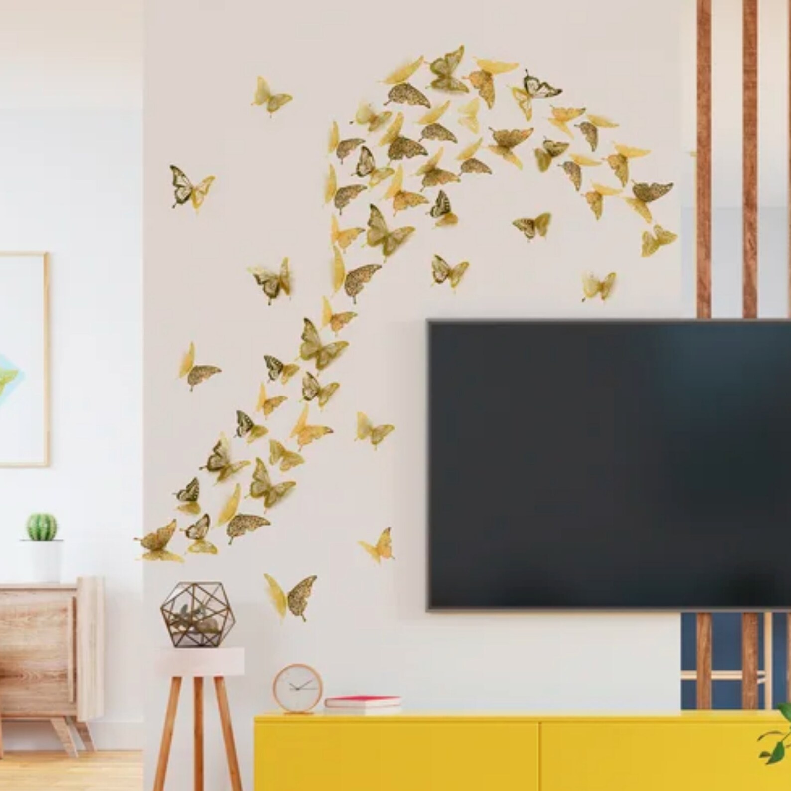 120 Pcs 3d Butterfly Wall Decor Stickers Thanksgiving Outdoor Etsy