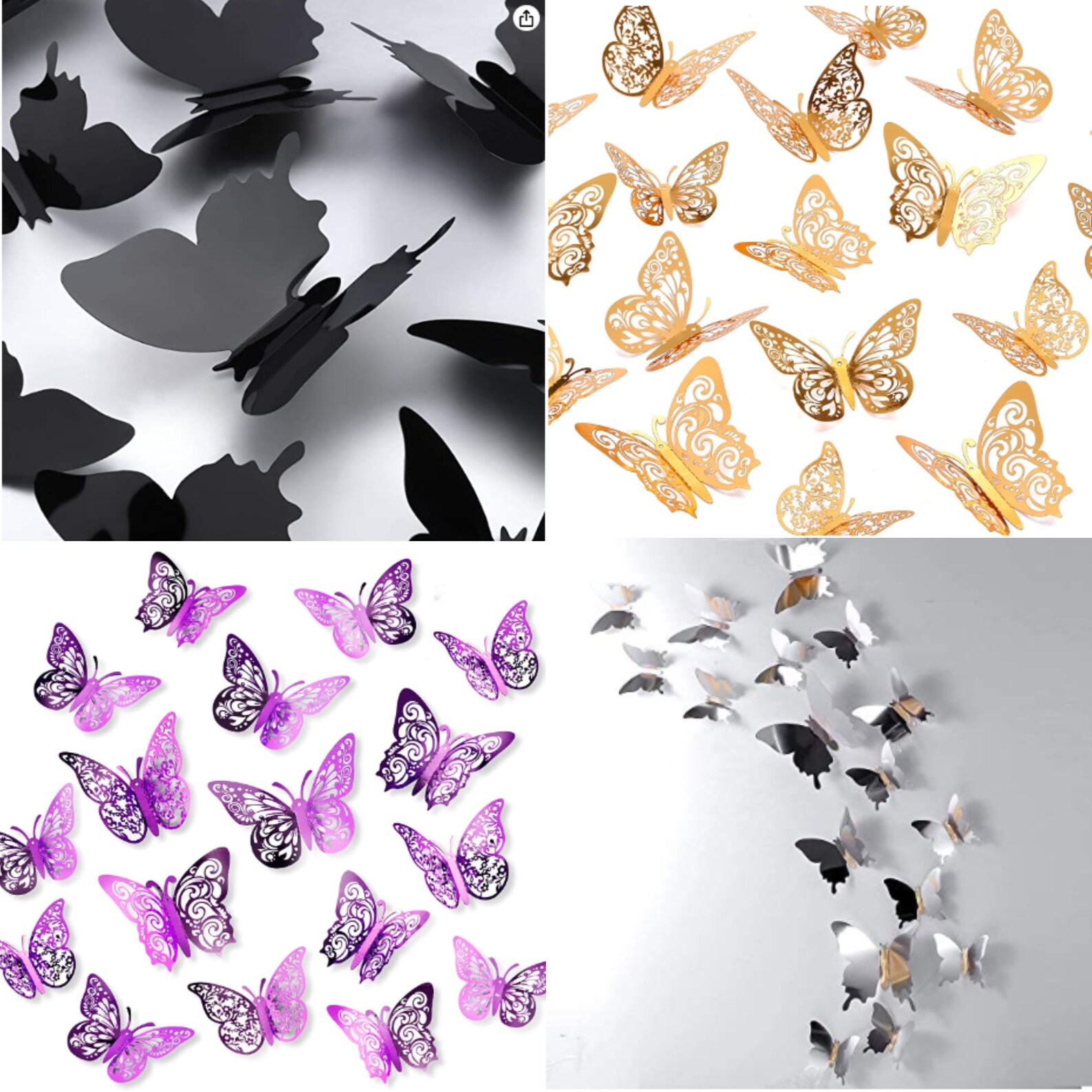 120 Pcs 3d Butterfly Wall Decor Stickers Thanksgiving Outdoor Etsy