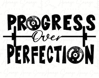 Progress Over Perfection PNG Digital Download Fitness Quote Gym - Etsy