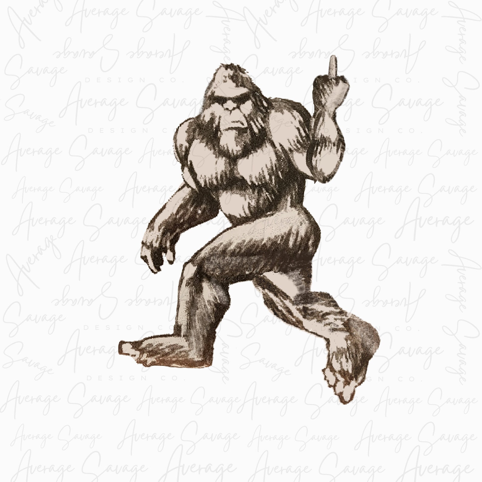 MAGLIETTA BIGFOOT CATCH ME IF YOU CAN FLIP OFF MIDDLE FINGER - Foto 10