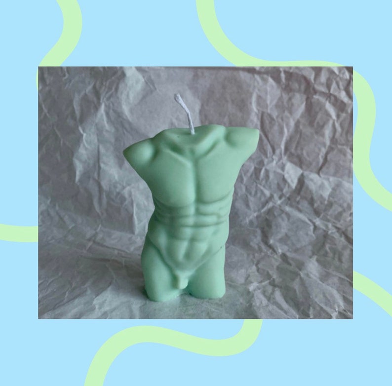 vela de torso vela corporal vela de hombre vela de torso vela masculina vela de hombres vela corporal vela de cera de colza vela de cera de colza imagen 1