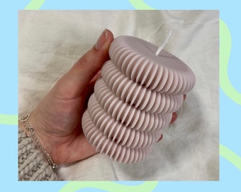 Donut candle - macaron candle - bubble candle - macaron candle - round candle - ribbed candle - donut candle - bubble candle - ribbed candle