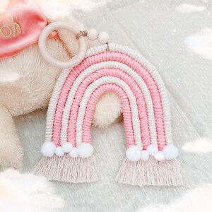 Macrame Rainbow Wall Hanging. Baby Nursery Decor.
