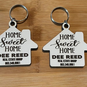 Large House & Small Key Charm Key Ring – Real Estate Supply Store