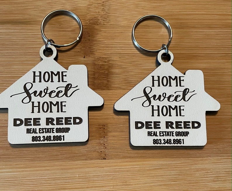 Personalized Realtor Keychain Realtor Key Closing Gift Marketing Merch