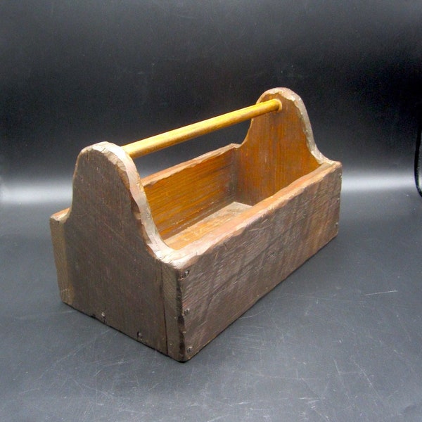 Antique Wooden Tool Caddy Etsy
