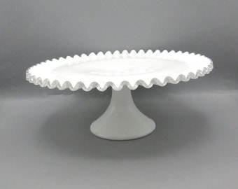 VTG Fenton Glass Silvercrest 13" Cakestand