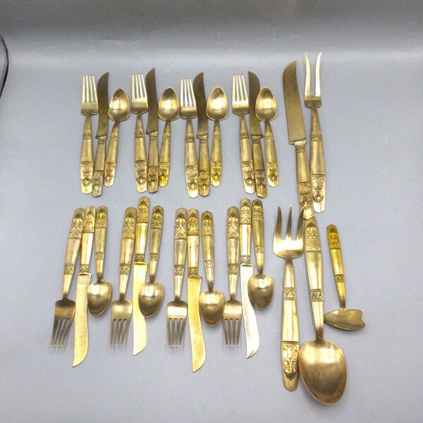 Thai Brass Flatware Etsy