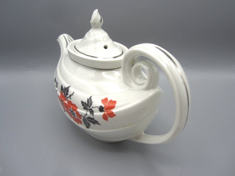 VTG Hall China Red Poppy Aladdin Teapot With Diffuser NM Rare Etsy