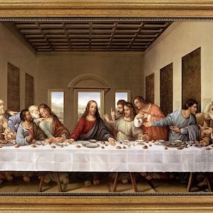 Leonardo da Vinci's The Last Supper Digital Print. Digital Wallpaper (1495-1498) Digital Wallpaper, Screen Saver, Digital Gift.