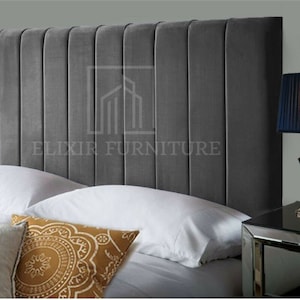Brooklyn Plush Velvet Headboard - 24&quot; Height - All Sizes & Colours