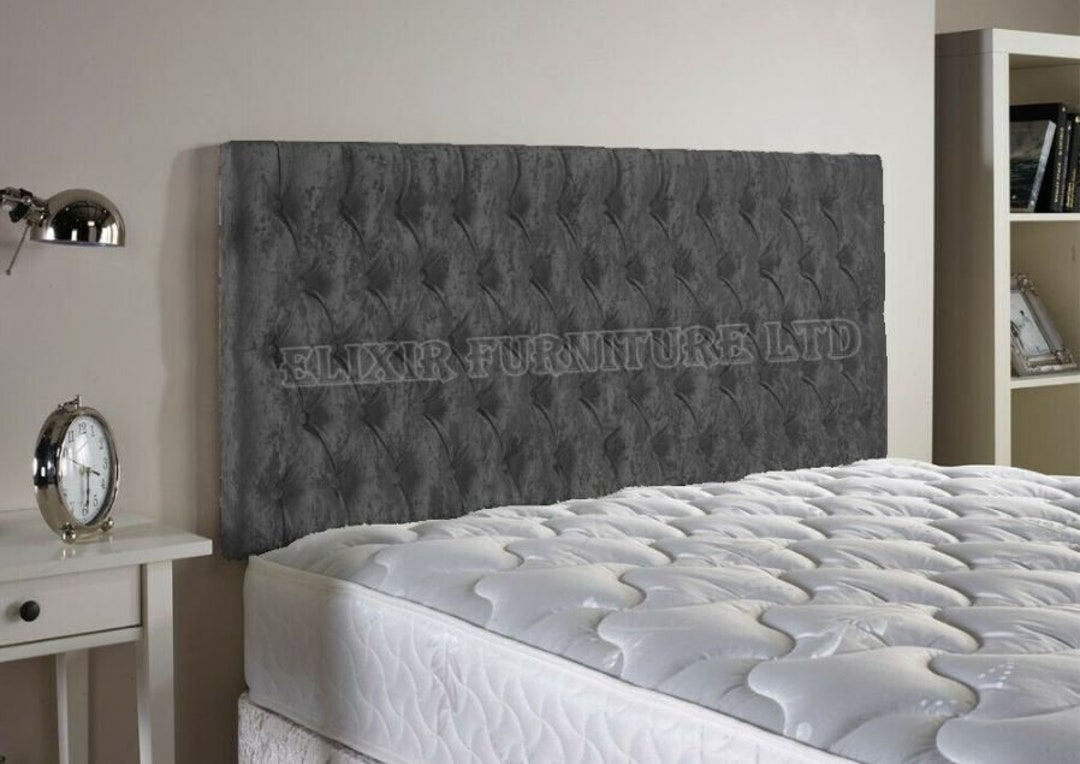 Chesterfield Crush Velvet Headboard 24 Height All Etsy UK