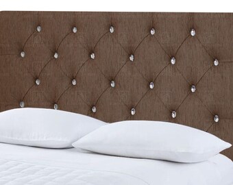 Chesterfield Chenille Headboard  - 20" Height - All Sizes & Colours