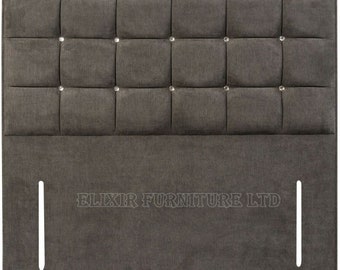 18 Cube Chenille Floor Standing Headboard - 50" Height - All Sizes & Colours