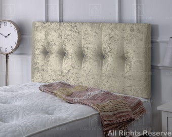 Headboard Crushed Fabric 24" MADRID Upholstered Bed - All Sizes & Colours