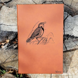 Personalized Meadowlark Nature Journal Notebook | Bird Diary with Lined Pages for Nature Lover | Birdwatcher Book