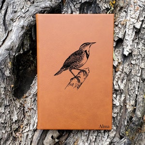 Personalized Meadowlark Nature Journal Notebook | Bird Diary with Lined Pages for Nature Lover | Birdwatcher Book