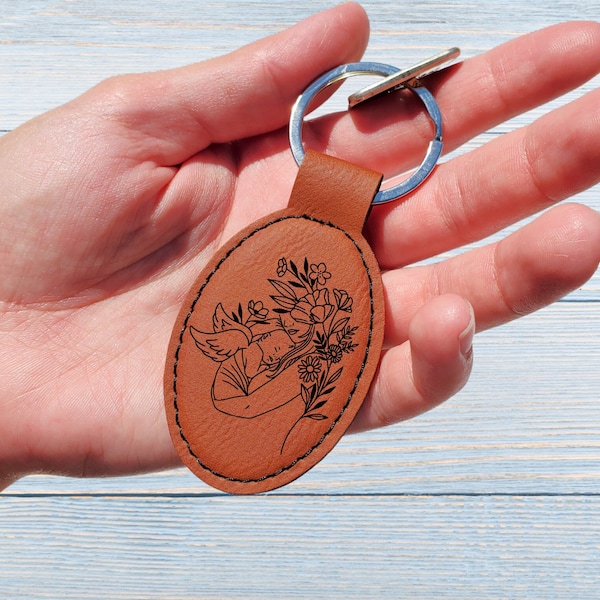 Personalized Baby Loss Memorial Keychain for Mom • Loved for a Lifetime Mommy of an Angel Gift