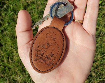 Personalized Baby Loss Memorial Keychain for Dad • Father's Day Gift • Daddy of an Angel