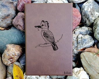 Personalized Birdwatching Nature Journal  Notebook | Kingfisher Bird Diary with Lined Pages for Nature Lover | Birdwatcher Book