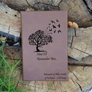 Celebration of Life Memorial Journal, Letters to Heaven Notebook, Loss Personalized Hardcover Memorial Journal, Keepsake Diary