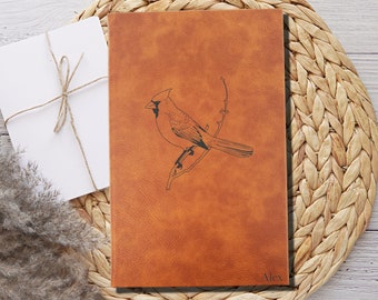 Personalized Cardinal Nature Journal  Notebook | Bird Diary with Lined Pages for Nature Lover | Birdwatcher Book