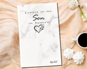 Son Memorial Journal, Letters to My Son in Heaven Notebook, Loss of son Gift, Personalized Hardcover Keepsake Diary