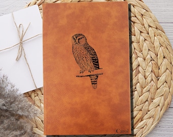 Personalized Owl Nature Journal Notebook | Bird Diary with Lined Pages for Nature Lover | Birdwatcher Book