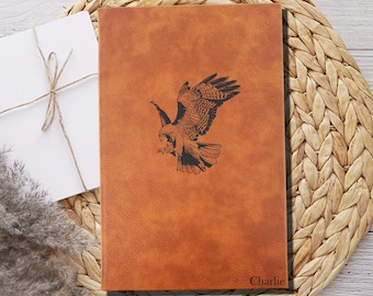 Personalized Hawk Nature Journal Notebook | Birding Bird Diary with Lined Pages for Nature Lover | Birdwatcher Book