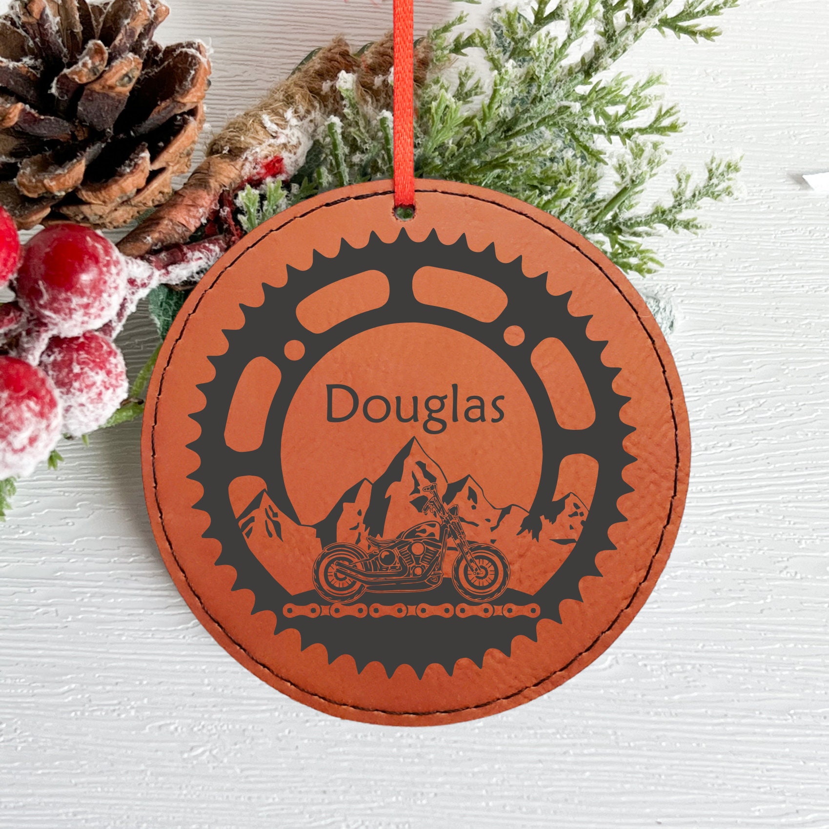 Discover Personalized Biker Ornament  Custom Harley Motorcycle Ornament