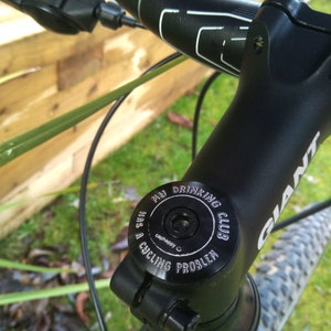 My Drinking Club Has A Cycling Problem - Bike Stem Cap with Bolt, Gifts for Cyclists, Bike packing