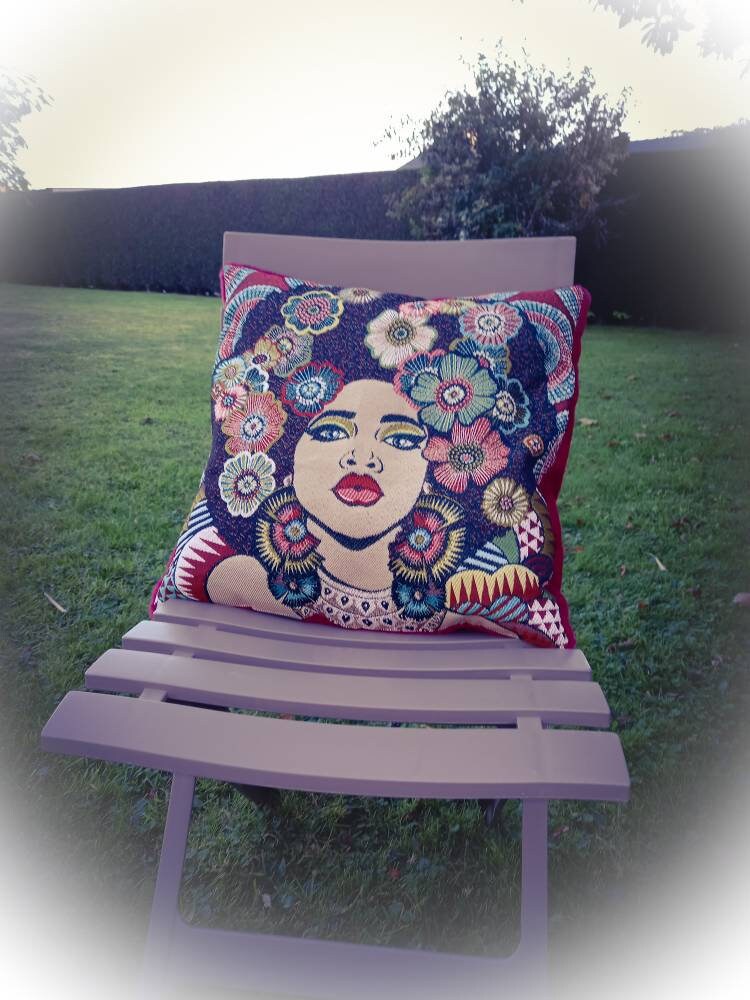 Coussin Carré Tissé Jacquard