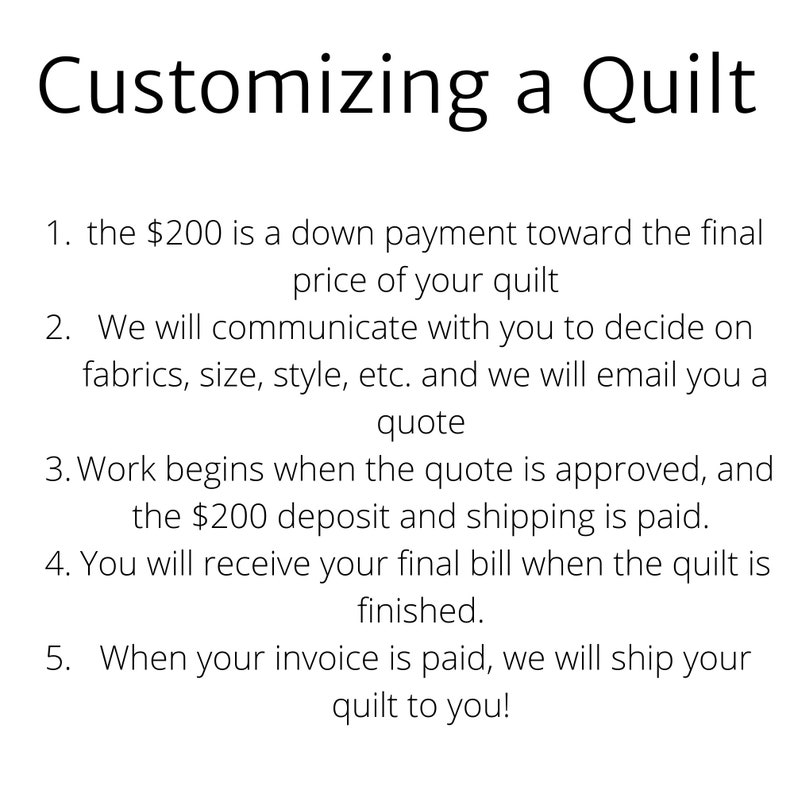 Custom Quilt Order Etsy