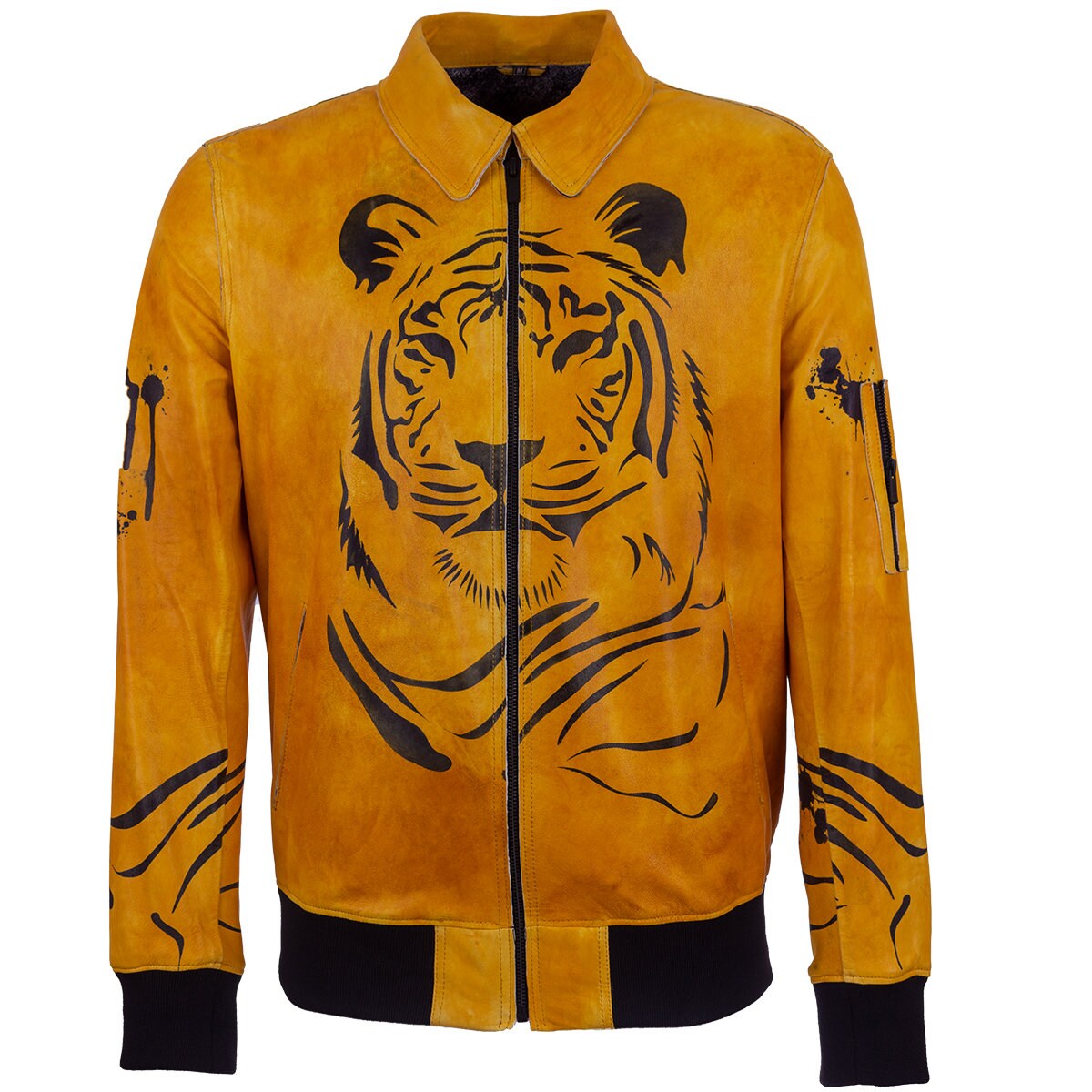 Lovely Tiger Leather Jacket Lambskin Leather Sustainable 