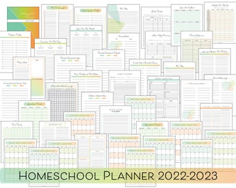 NOTA: Calendario desactualizado. Planificador imprimible para educación en casa 2022 en oferta / Planificador imprimible para educación en casa 2022-2023 / Incluye juego de matemáticas GRATIS